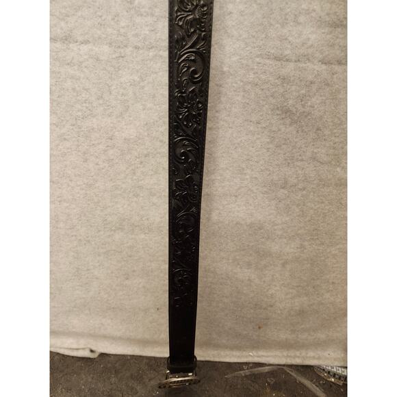 Montana‎ Silversmith Yellowstone Buckle Justin Leather 36 Embroidered West Belt - Picture 9 of 13